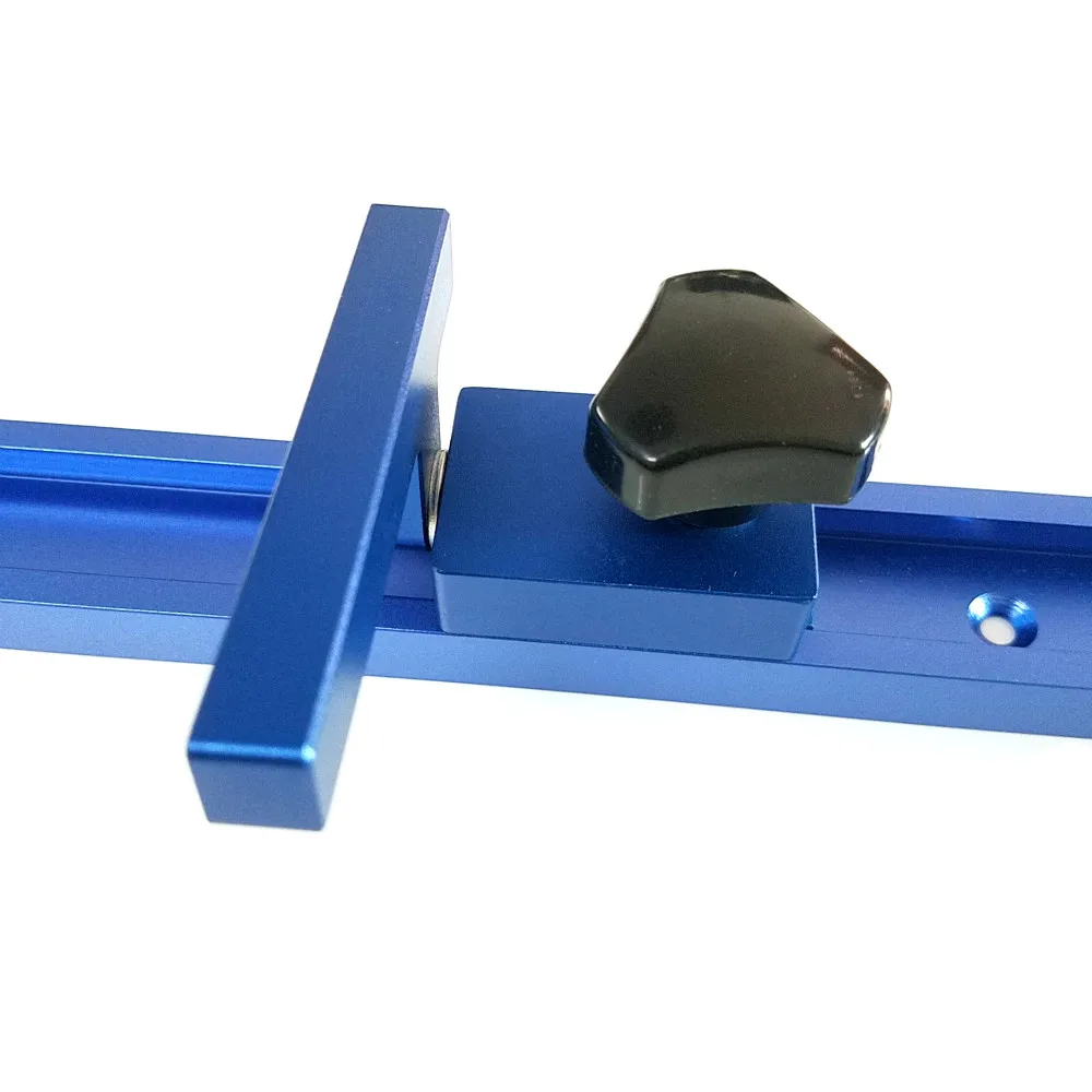 Синий алюминиевый сплав Т-образная и деревообрабатывающая Т-образная Торцовочная дорожка стопорный набор Деревообрабатывающие инструменты для фрезерного стола