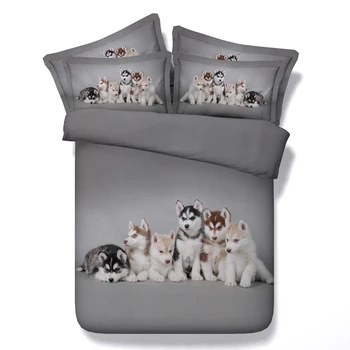 

Husky Dogs print comforter bedding set bedspread twin full queen king cal king size duvet covers bedlinen Children's babys Boys
