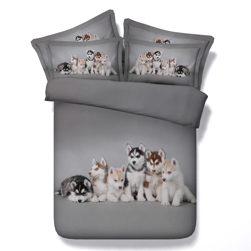 Husky Ensemble De Literie Imprime Chiens Housse De Couette Couvre Lit Pour Lit Double Queen King Cal King Size Linge De Lit Pour Enfants Bebes Garcons Aliexpress