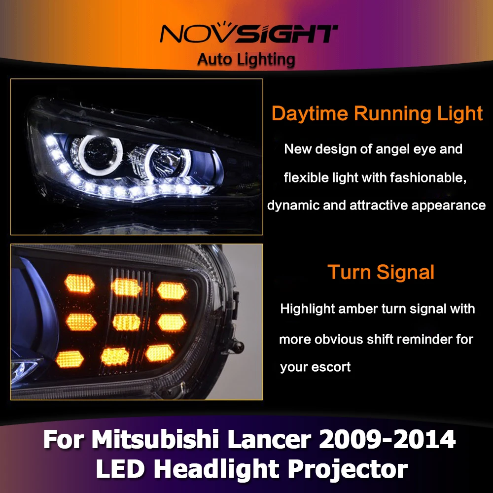 NOVSIGHT 2 шт. автомобильный светильник светодиодный прожектор головной сенсор 9