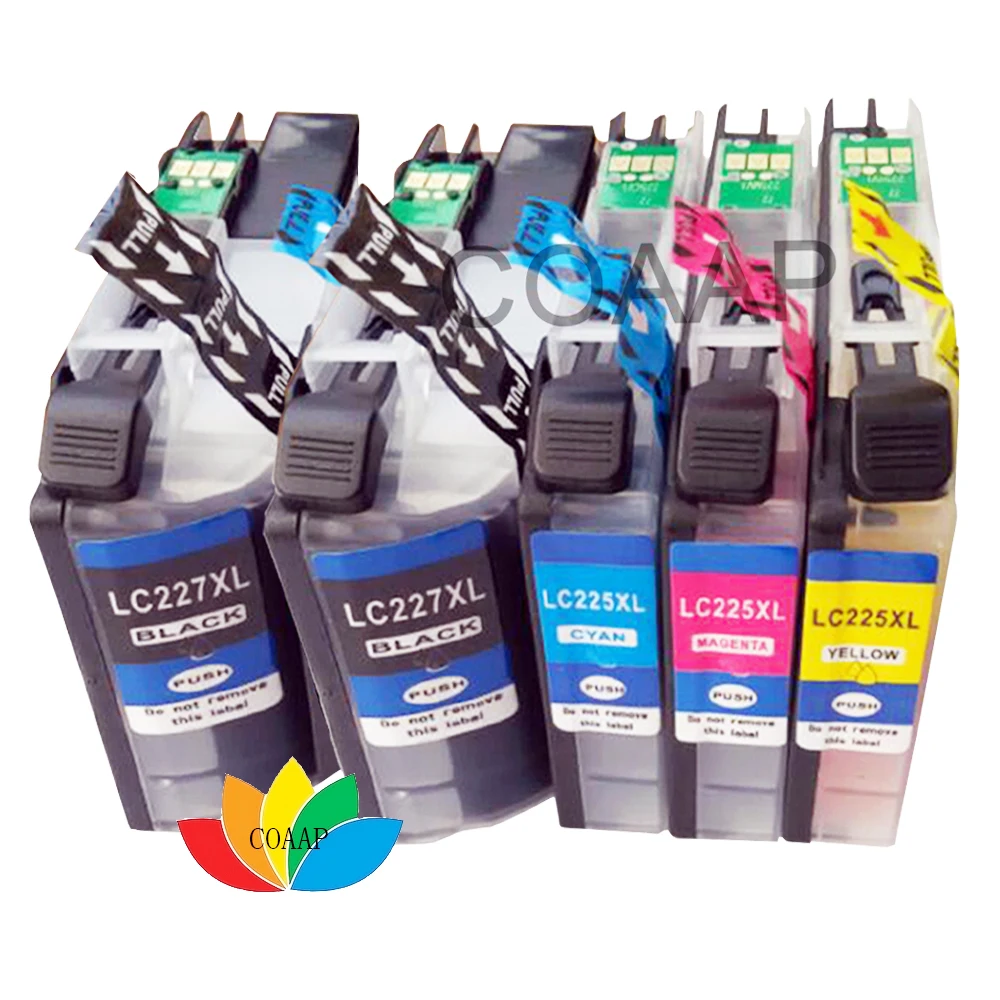 5 pack Compatible Ink Cartridge for Brother 225 227 DCP J4120DW MFC