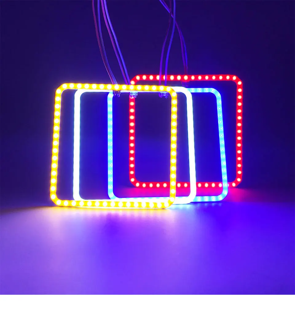 9V 12V 96mm Suqare COB LED Light Bulb White Blue Red Orange Color DC12V Decorative Lamp for Car Lights House Room Decor Lighting (1)