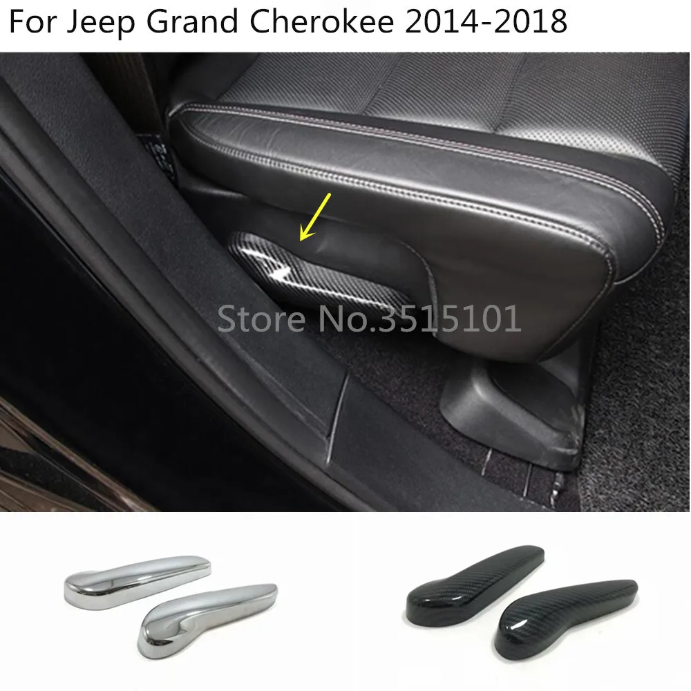 

Car styling cover seat adjustment knob button switch trim 2PCS For Jeep Grand Cherokee 2014 2015 2016 2017 2018