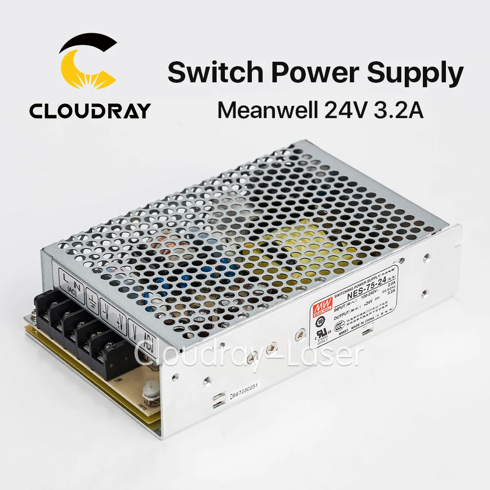 

Cloudray Taiwan Meanwell NES-75-24 24V 3.2A 75W Switching Power Supply for Laser Controller