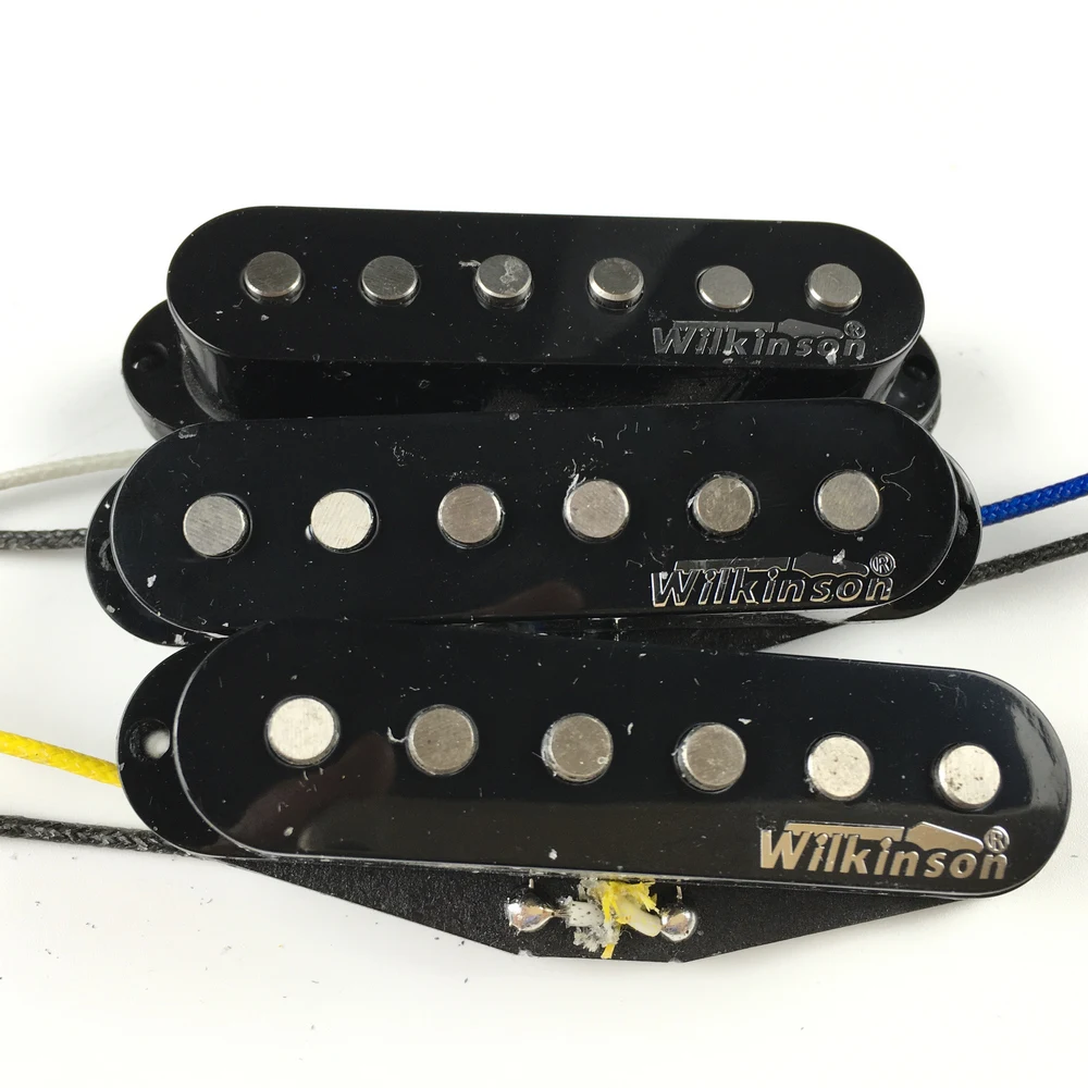 Уилкинсон WVS 60-х годов Alnico5 SSS Одиночная катушка звукосниматель для гитары черный Электрогитары Пикап для ST гитары Сделано в Корее