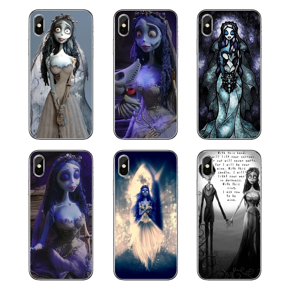 Transparent Soft Shell Covers For iPod Touch iPhone 4 4S 5 5S 5C SE 6 6S 7 8 X XR XS Plus MAX Zombie Corpse Bride families Print |