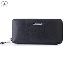 YINTE 2016 Men’s Clutch Wallets Leather Men Purse Zipper Wallet Clutch Wrist Bags Phone Wallets Card Holder Men Portfolio T037-1
