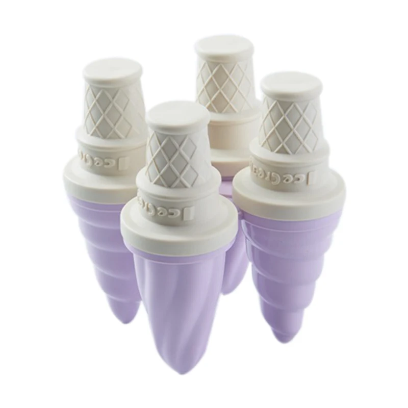 Новая летняя домашняя форма для изготовления мороженого Форма для мороженого коробка для мороженого Форма для приготовления мороженого мини-мороженое конусная форма инструмент для мороженого - Цвет: Purple