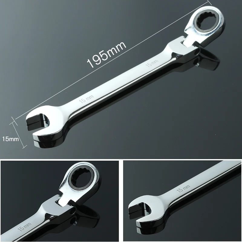 

15mm torque ratchet wrench tool set spanners with key ratchet set woodworking carpenter power car repairing hand tool adjustable