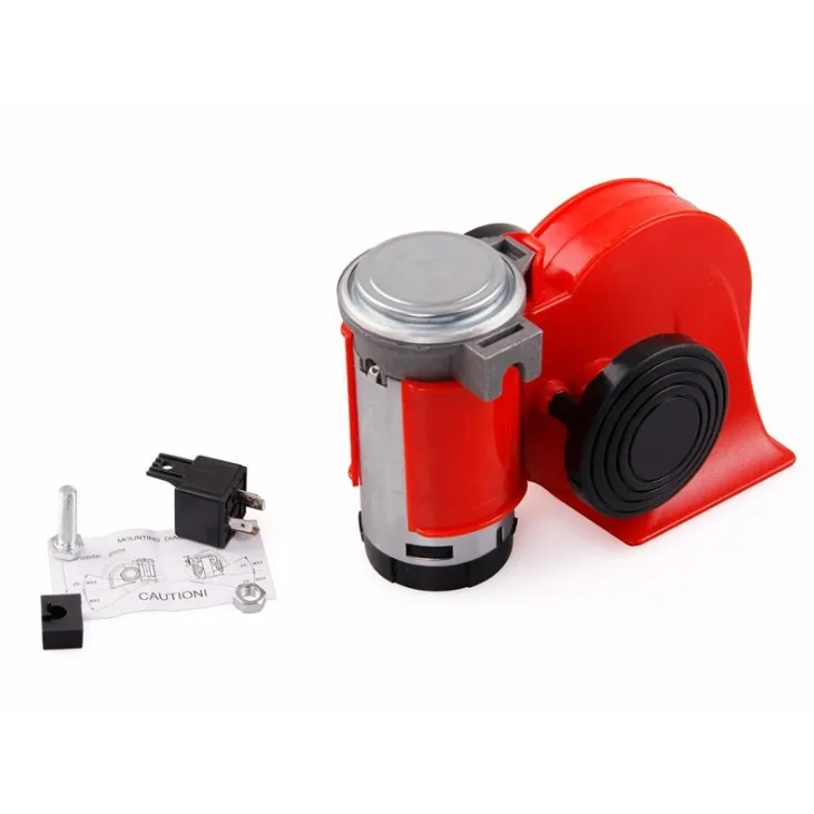 

Motorcycle car horn 12V 136db snail double sound loud compact truck truck ship with air pump