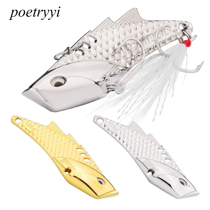 

POETRYYI 1pcs Fishing Lures Wobbler Spinner Baits Spoons Artificial Bass Hard Sequin Paillette Metal Steel Hook Tackle Lures P30