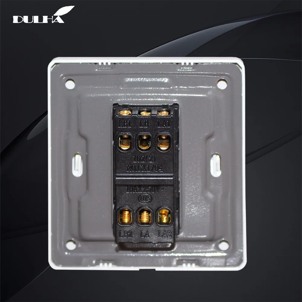  10A 2 Gang 2 Way Light Wall Switch 110~250V 220V Electrical Push Button White PC Frame Panel Lamp S - 32939831197