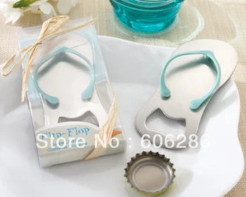 

100pcs/LOT Wedding favors and gifts Flip Flop bottle opener Slipper Wine Opener