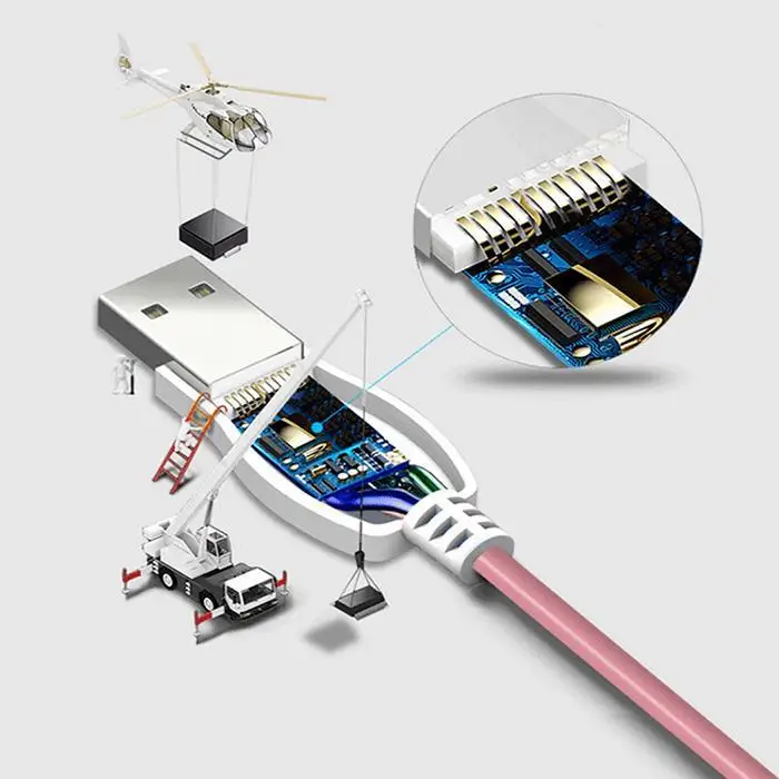 Кабель Micro USB 2.4A для быстрой зарядки телефона кабель Redmi Note5 зарядное устройство