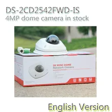 На складе бесплатная доставка английская версия DS-2CD2542FWD-IS Аудио 4MP WDR Купольная Сетевая Камера