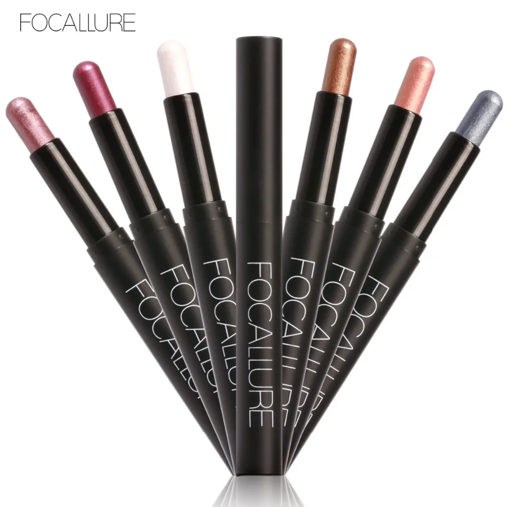 Focallure shimmer eyeshadow pencil 12 цветов водостойкие блестящие тени для век пигментная