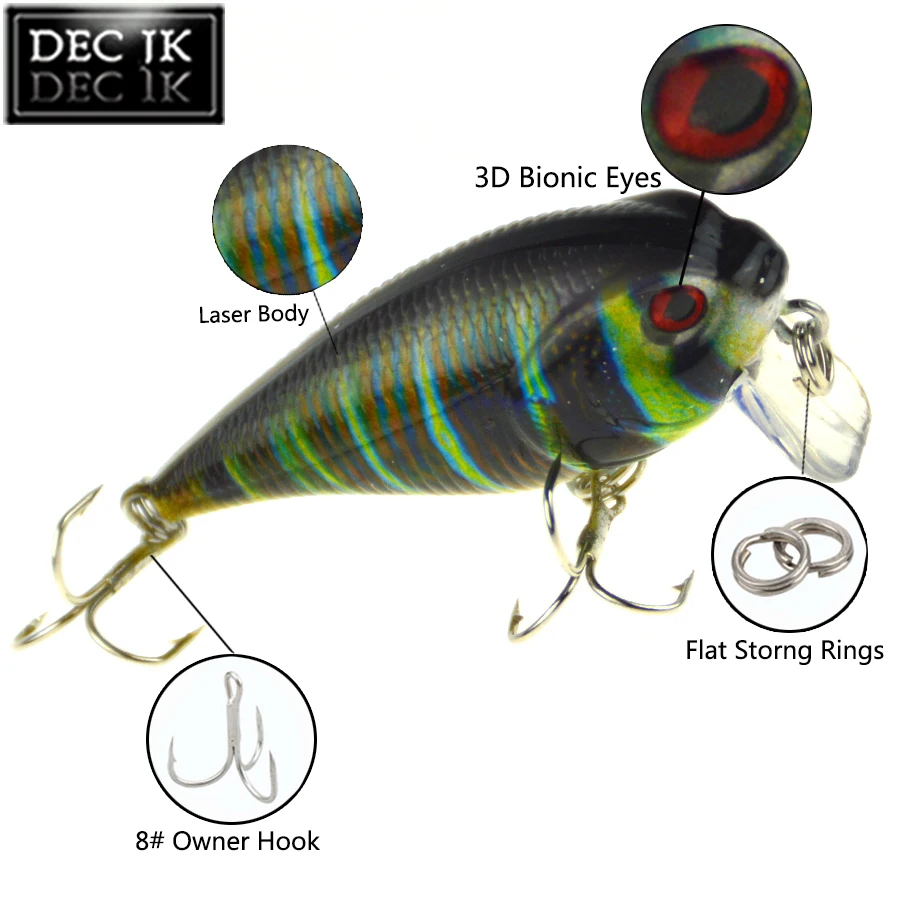 4PCS Artificial Bait Lot Crankbaits With Hooks Trolling Accessories Peche Fake Crank Baits Jerkbait Hard All Fishing Lures Set (5)