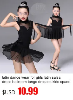 Профессиональная одежда для латинских танцев Одежда для соревнований платья ча для девочек платье для самбы бахрома для сальсы Бальные танго для детей ча