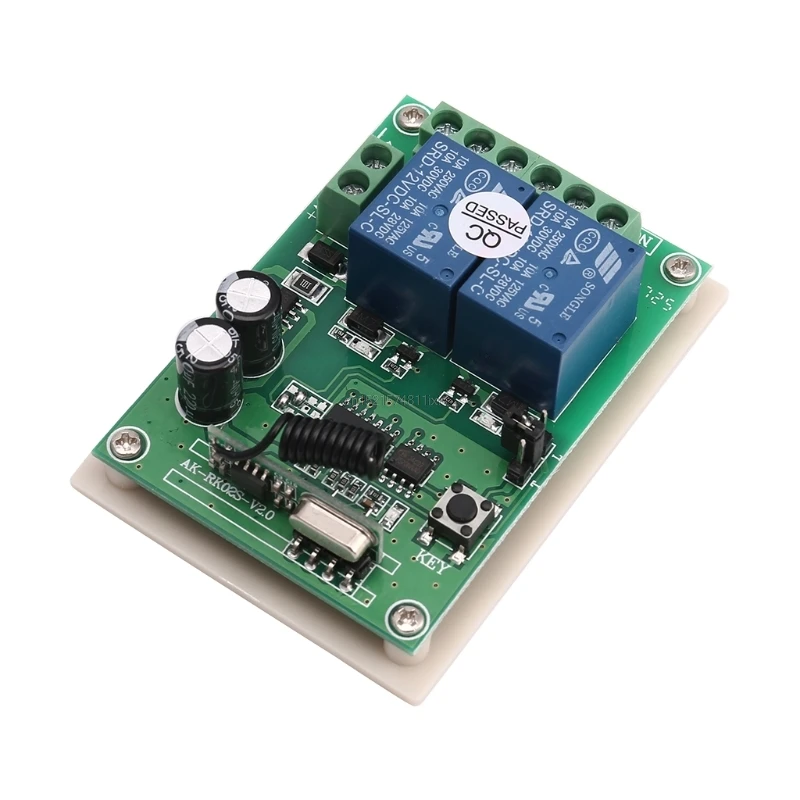 2018 Новый DC 12V 2 канальный RF 433MHz беспроводной пульт дистанционного управления