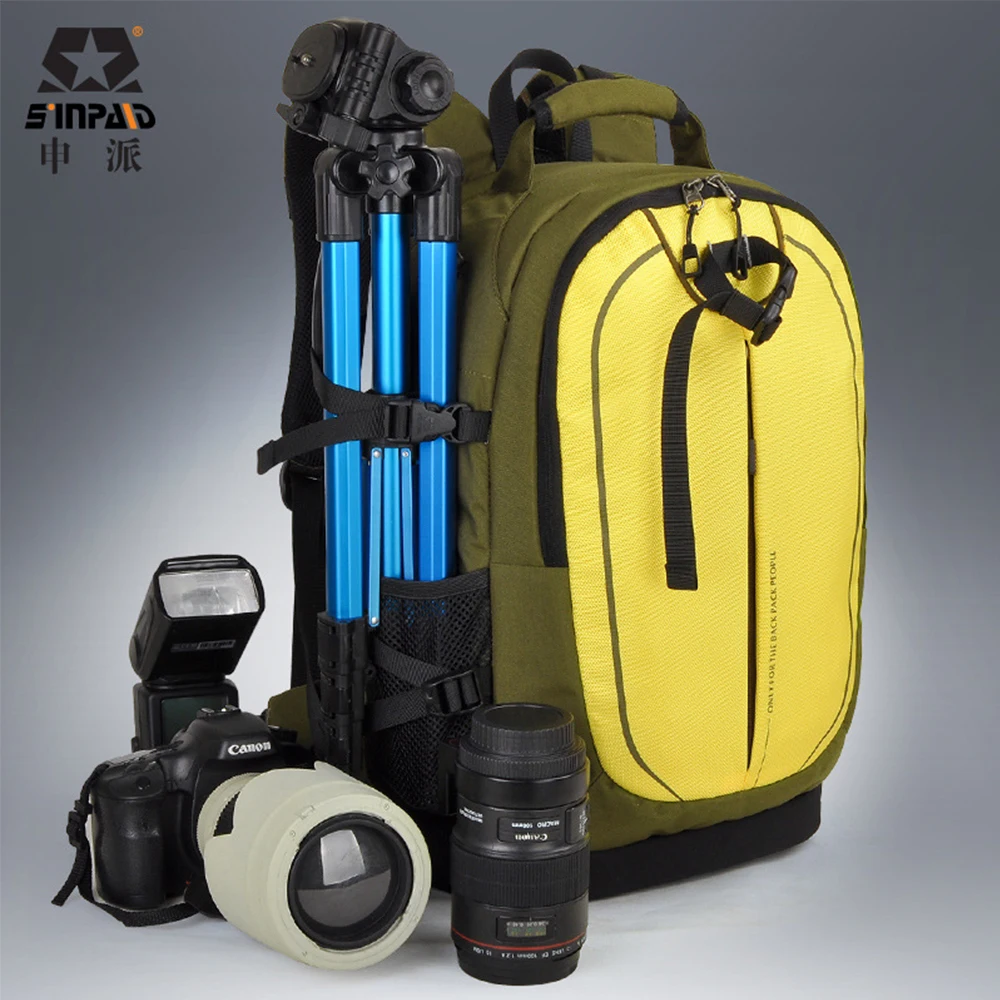 Sinpaid High Capacity Waterproof Camera Bag Tripodbackpacks Bag Digital