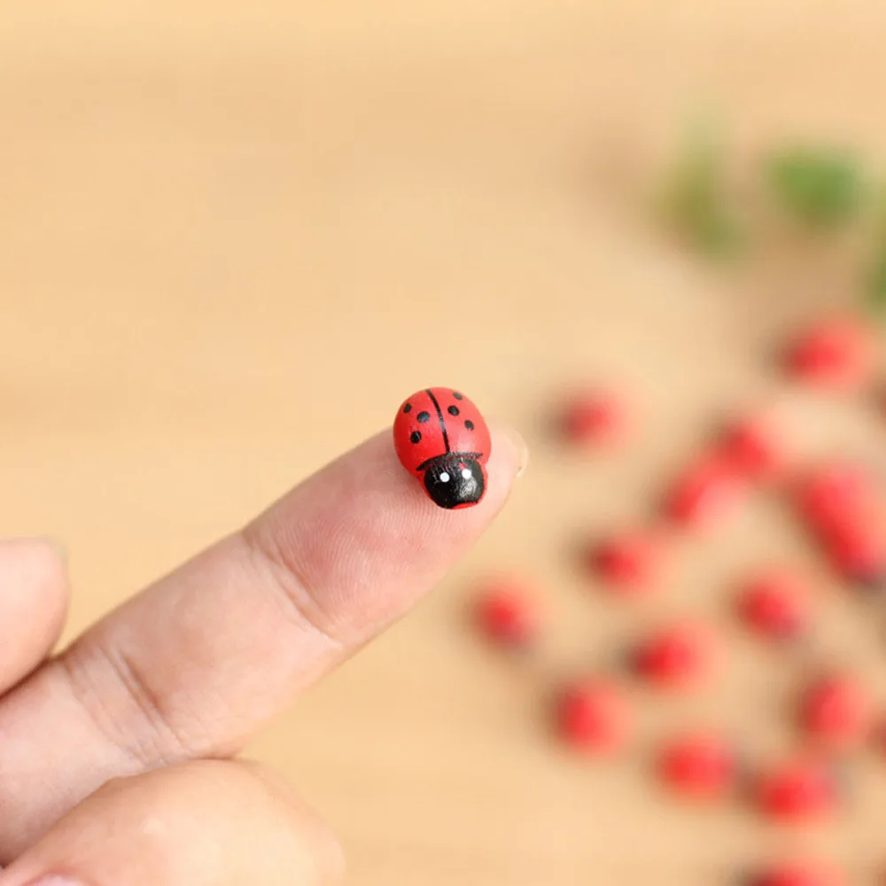 10 шт миниатюрные украшения Coccinella Septempunctata изделия из смолы DIY маленький сад декор Ремесла милые животные украшения# YJP