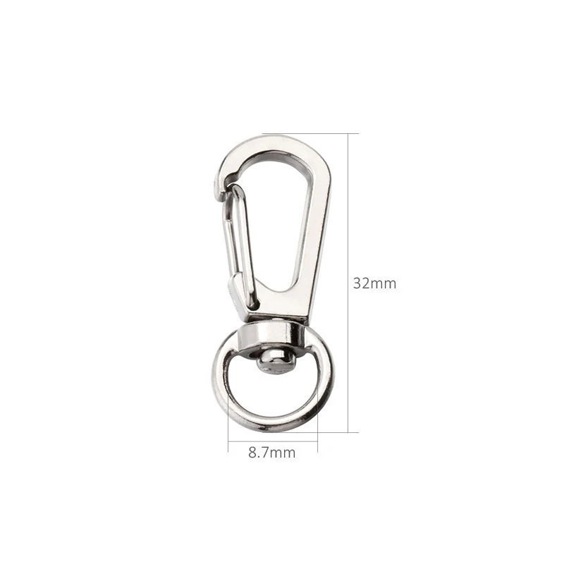 600pcs 32mm Snap Hook Zinc Alloy for 8.7mm Strapping Key Chain DIY Accessories Swivel Bs08ys03-8.7 | Украшения и аксессуары