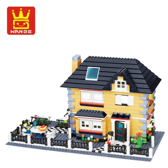 

Wange 34051 Model Building Blocks Kit City Girl Friends Villa 3D Educational toys hobbies for children compatible with wange