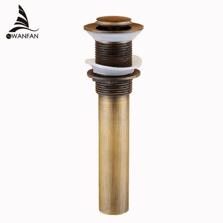 Drains Antique Brass Pop Up Sink Drain Stopper Without Overflow