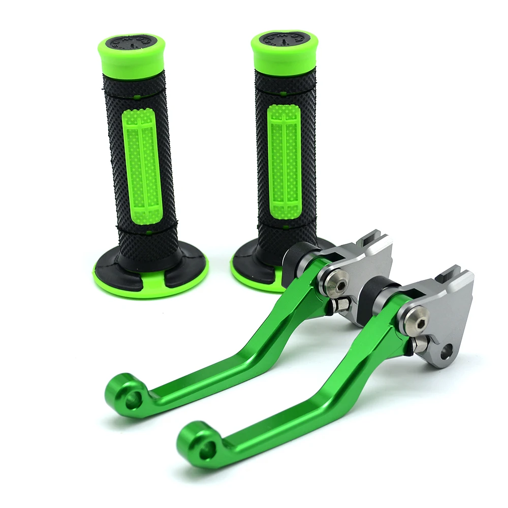 Motorcross Brake Clutch Levers HandleBar Grips for kawasaki KX 65 85 80