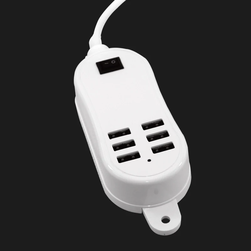 Удлинитель с 6 usb портами для быстрой зарядки Универсальное портативное зарядное