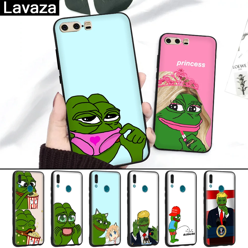 

Lavaza Meme Smug Frog Pepe Silicone Case for Huawei P8 Lite 2015 2017 P9 2016 Mini P10 P20 Pro P Smart 2019