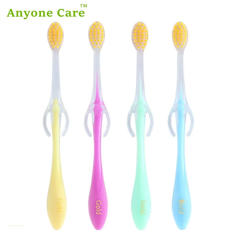 4pcs/lot Children Toothbrush 2017 New Creative Crystal Handle Child