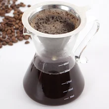 Behogar 12,5x9 см многоразовый двухслойный фильтр из нержавеющей стали для кофе воронка для домашнего офисное помещение