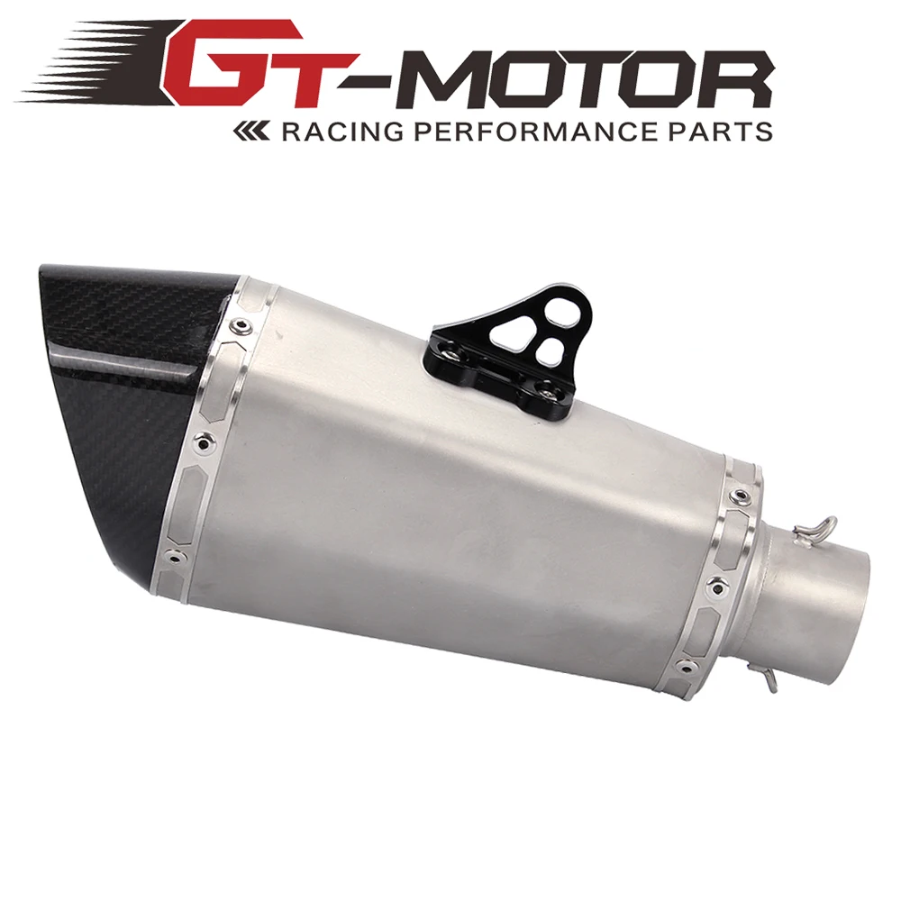 

51mm Real Carbon Fiber stainless steel Motorcycle Exhaust Pipe Motocross Muffler with DB KILLER