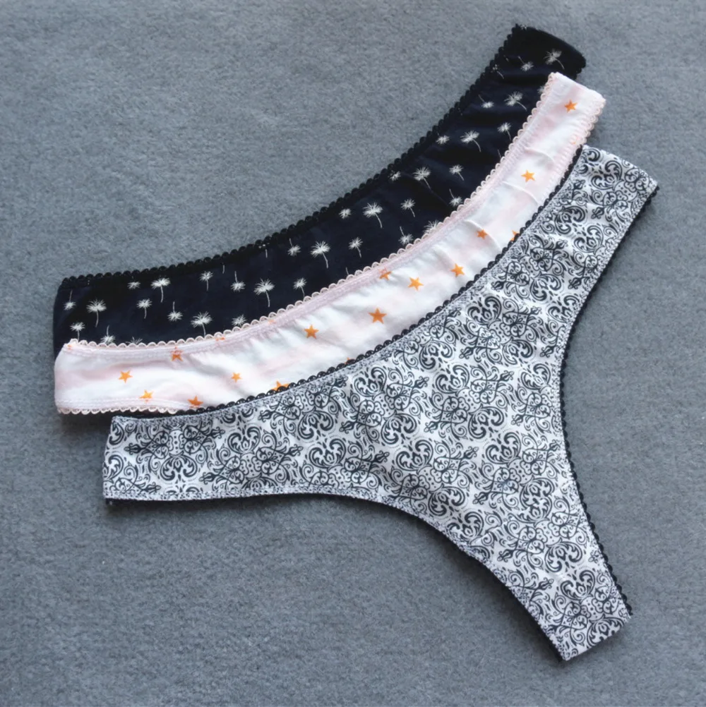 Voplidia New Femme Cotton G String T back Underwear Women Sexy Panties ...