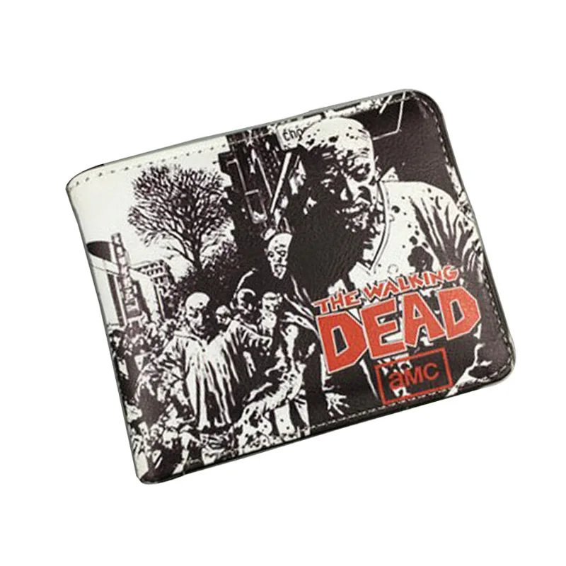

Hot Sale 2017 Walking Dead Purse Wallets Men Women Teenager Gift Money Bags Leather Short Wallet Cartoon Anime Featured Wallets