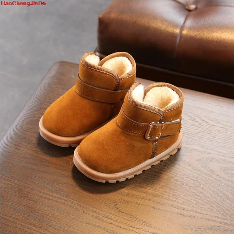 

Girls Boots Winter New Brand Children Shoes Warm Ankle Fashion Baby Boots Shoes Kids Snow Boots Children's Plush Warm Shoes