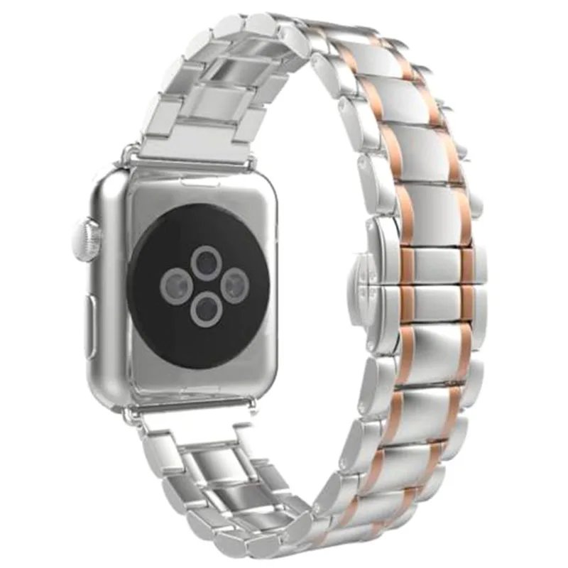 

YCYS-Replacement Wrist Bracelet Sport Band Strap For Apple Watch 42mm/Arc-shaped B/Rose Gold
