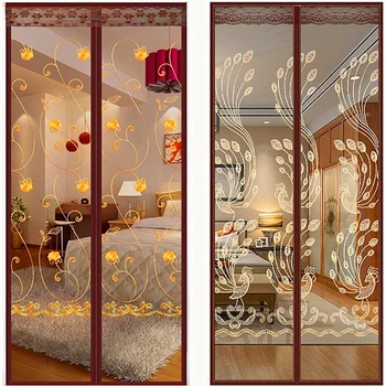 

Anti Bug/insect/fly Mosquito Net Door Curtain Summer Magnetic Screen Door Net Mesh with Free Magic Stickers Mosquitera Puerta