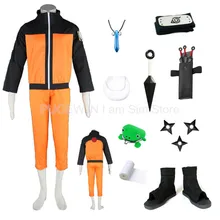 Hot Naruto Uzumaki Naruto First Generation Cosplay Costume Halloween Costume Full Set hot naruto sai cosplay costume halloween costume full set