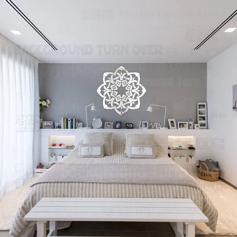 Mirror Wall Stickers Room Decoration Decor Bedroom Sticker Kitchen Living House Dorm Bathroom Flower Petals Ring Round R172 Wall Stickers Aliexpress