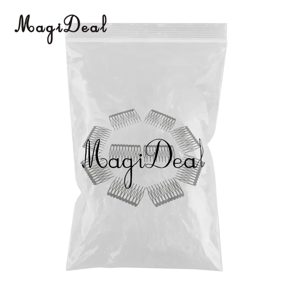10pcs 10 Teeth Metal Black Hair Extension Clips Wig Combs Hair Pins Clips DIY for Women Beauty Styling Hair