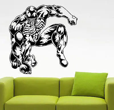

Venom Wall Sticker Comics Superhero Vinyl Art Decal Kids Room Bedroom Home Decor Removable Mural E565