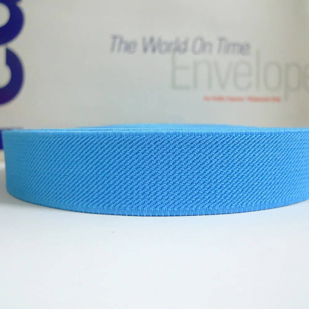 

12 Meters 1" 25mm Wide #H1 SKY BLUE Color Mitten Clips Elastic Webbing