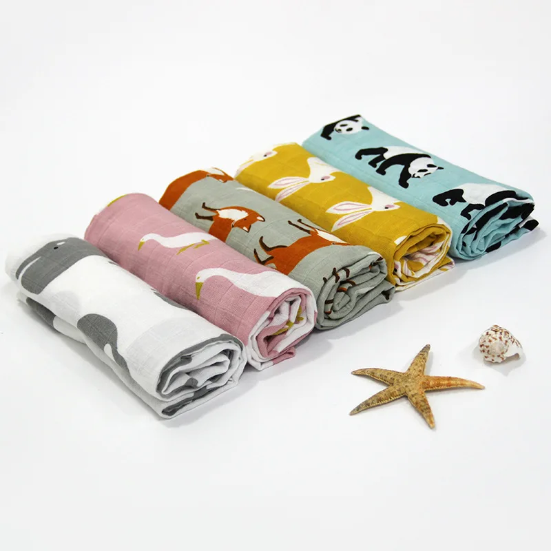 2 Pcs font b Baby b font Towel 58x58cm 2 Layers Organic Cotton gauze Material Children
