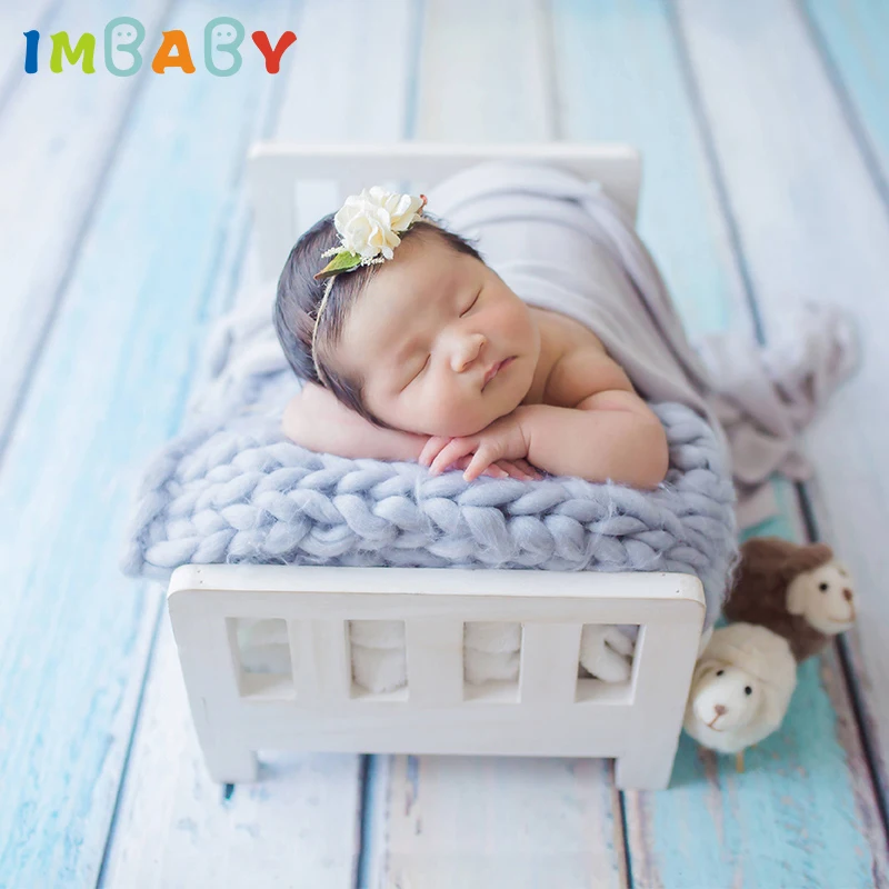 

Newborn Props for Photography Wood Detachable Bed Baby Crib Photography Background Accessories Newborn Studio Props for Shoot