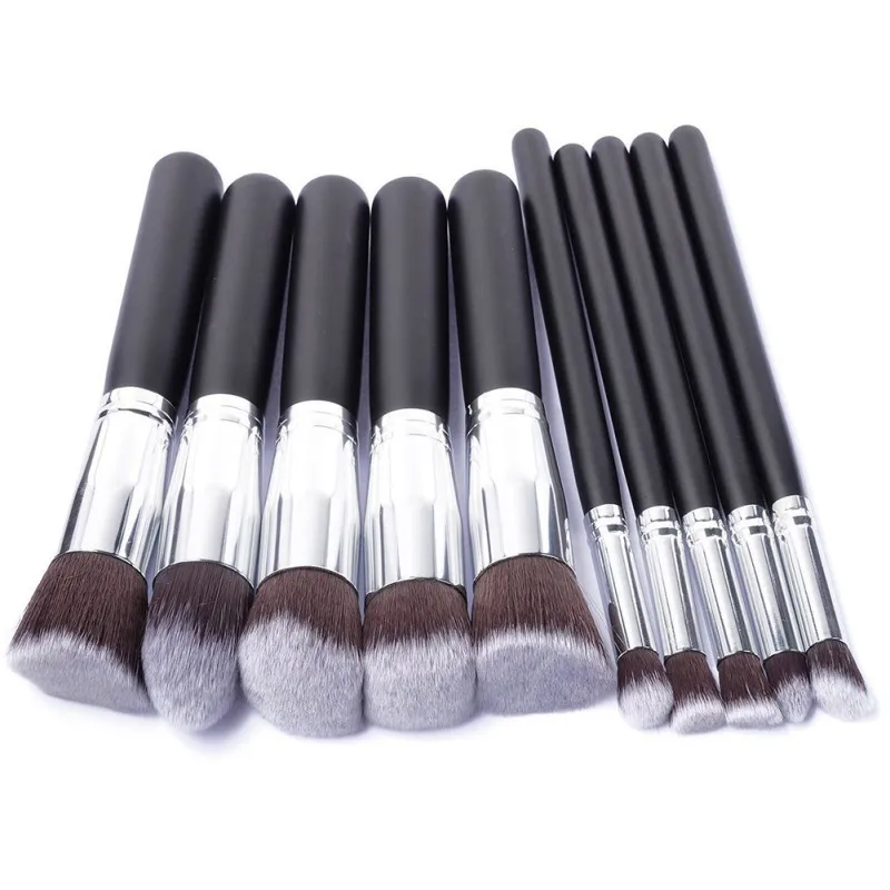 

10 Pcs Professional Eyeliner Lip Makeup Brushes Eyeshadow Blending Set Concealer Cosmetic Make Up Blushes Tool