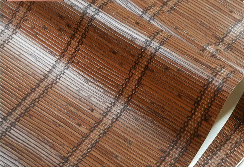 Утолщенная 3D бамбуковая плетеная настенная бумага рулон водонепроницаемый настенный фон для гостиной пвх настенная бумага рулон стереоскопический вид