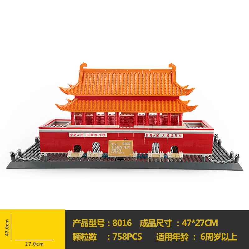  World Famous Architecture Model Eiffel Tower Taj Mahal Moscow Legoing DIY assembly Toys Building Bl