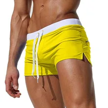 1 шт. для мужчин плавательные трусы купальник дышащий карман на молнии Мода для пляжа плавание ming AIC88